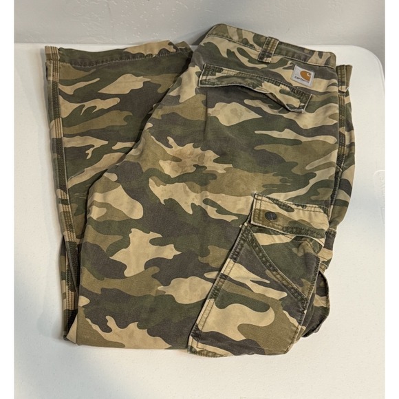 Carhartt Other - Carhartt Pants Mens 36x30 Camouflage Carpenter Cargo Relaxed Fit Hunting Camo